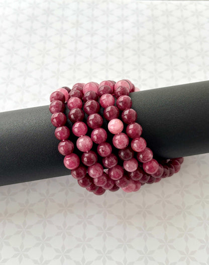 Pink Tourmaline Berry Gemstone Bracelet