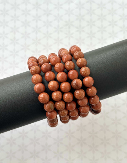 Sparkling Brown Goldstone Bracelet