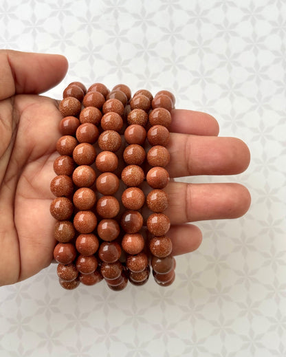 Sparkling Brown Goldstone Bracelet