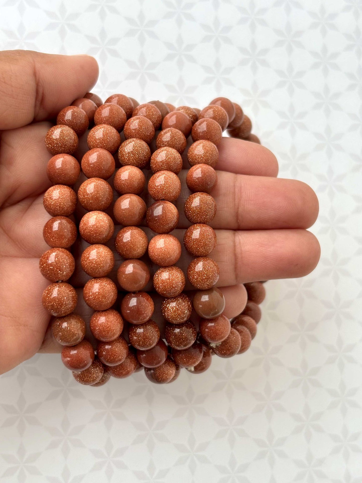 Sparkling Brown Goldstone Bracelet