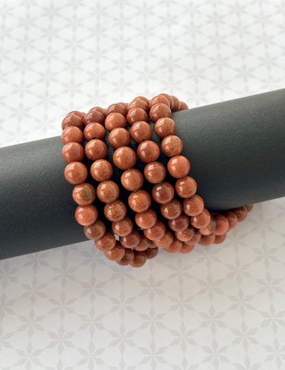 Sparkling Brown Goldstone Bracelet - Sale