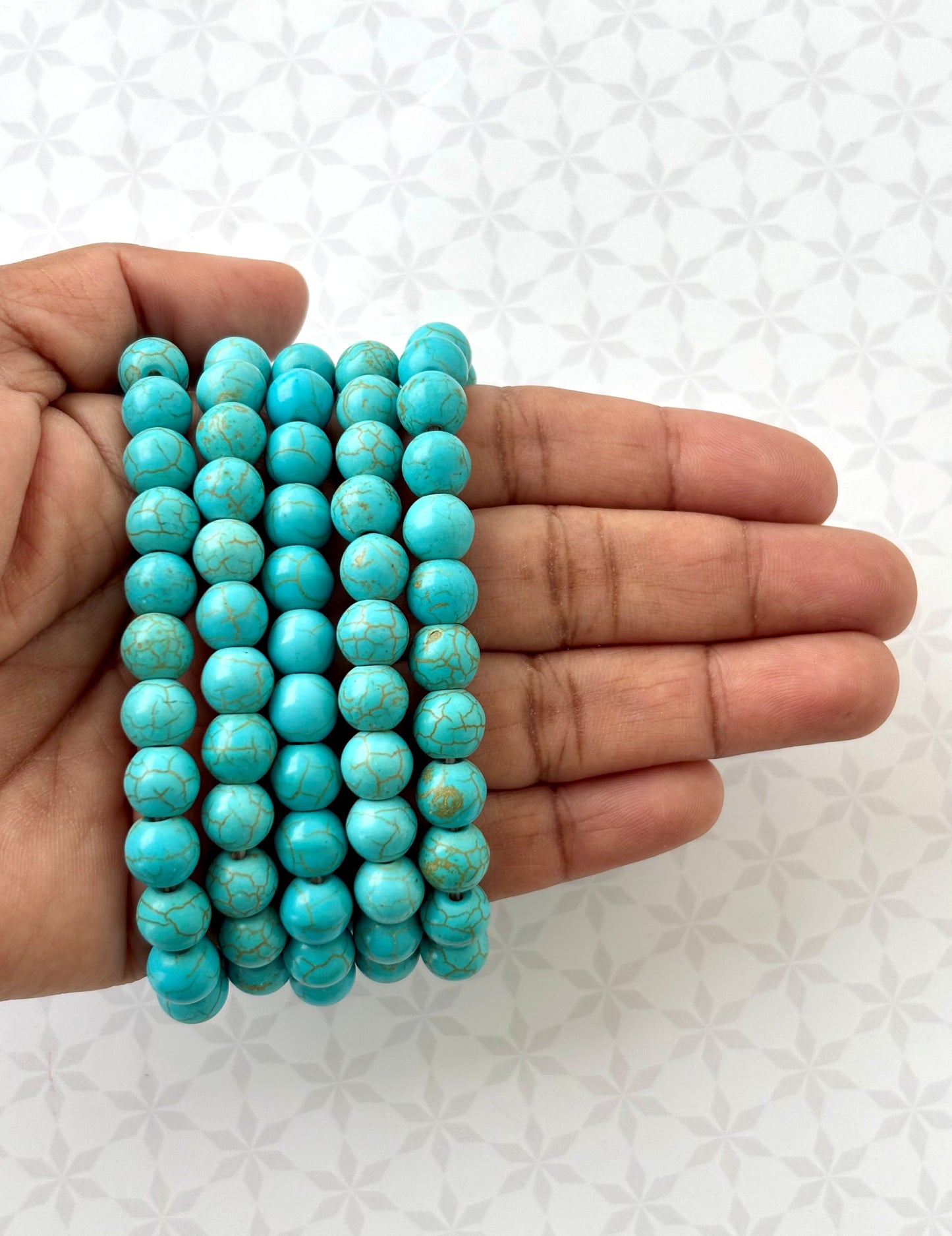Bright Turquoise-Look Stone Bracelet
