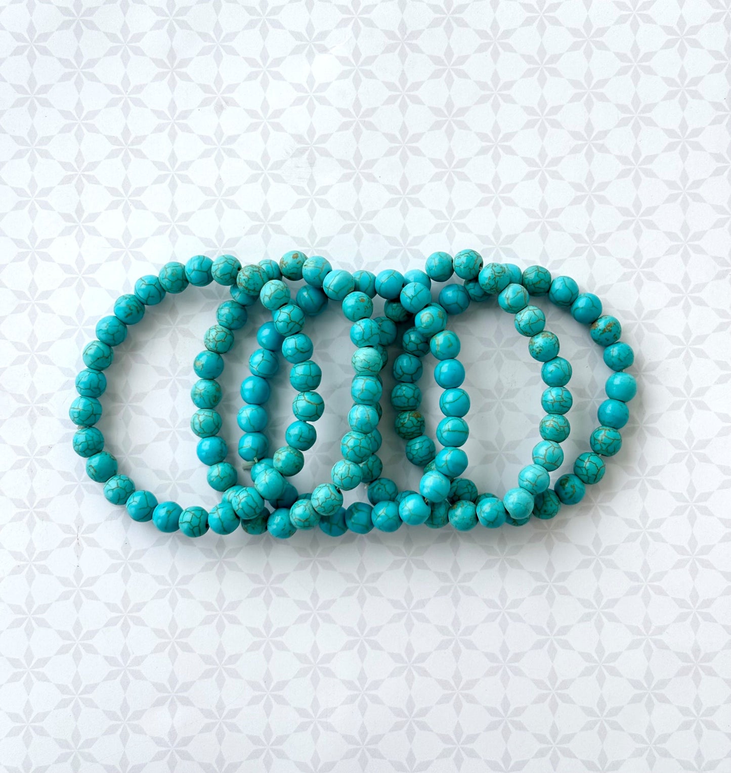 Bright Turquoise-Look Stone Bracelet