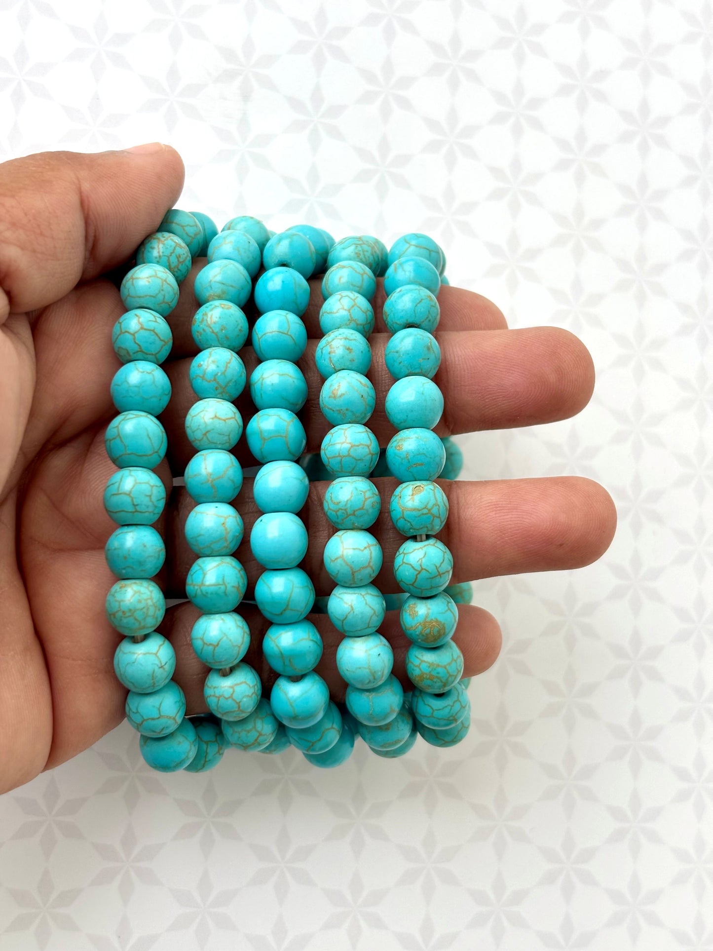 Bright Turquoise-Look Stone Bracelet