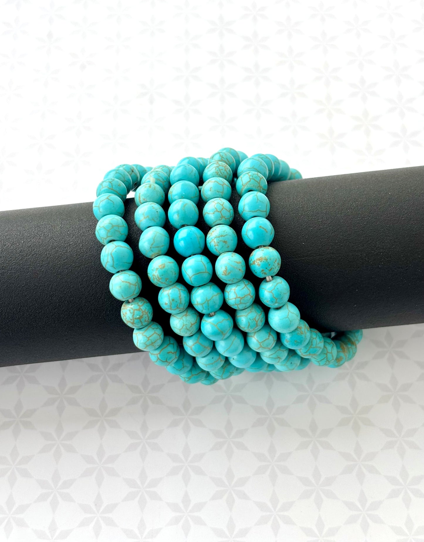 Bright Turquoise-Look Stone Bracelet
