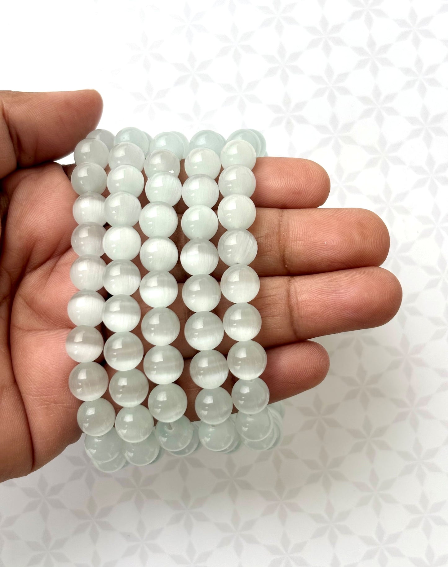 Pale Green Cat's Eye Bracelet