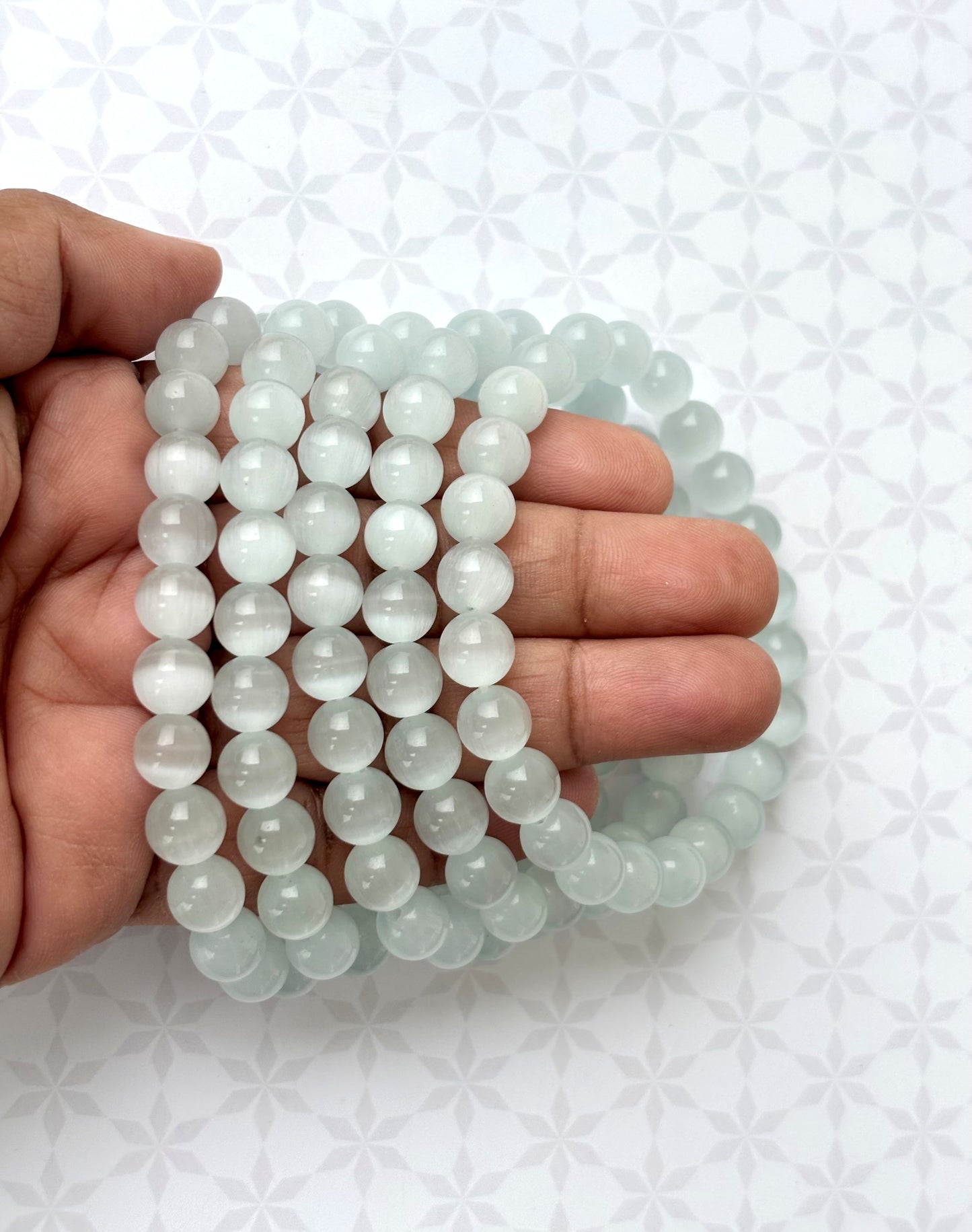 Pale Green Cat's Eye Bracelet