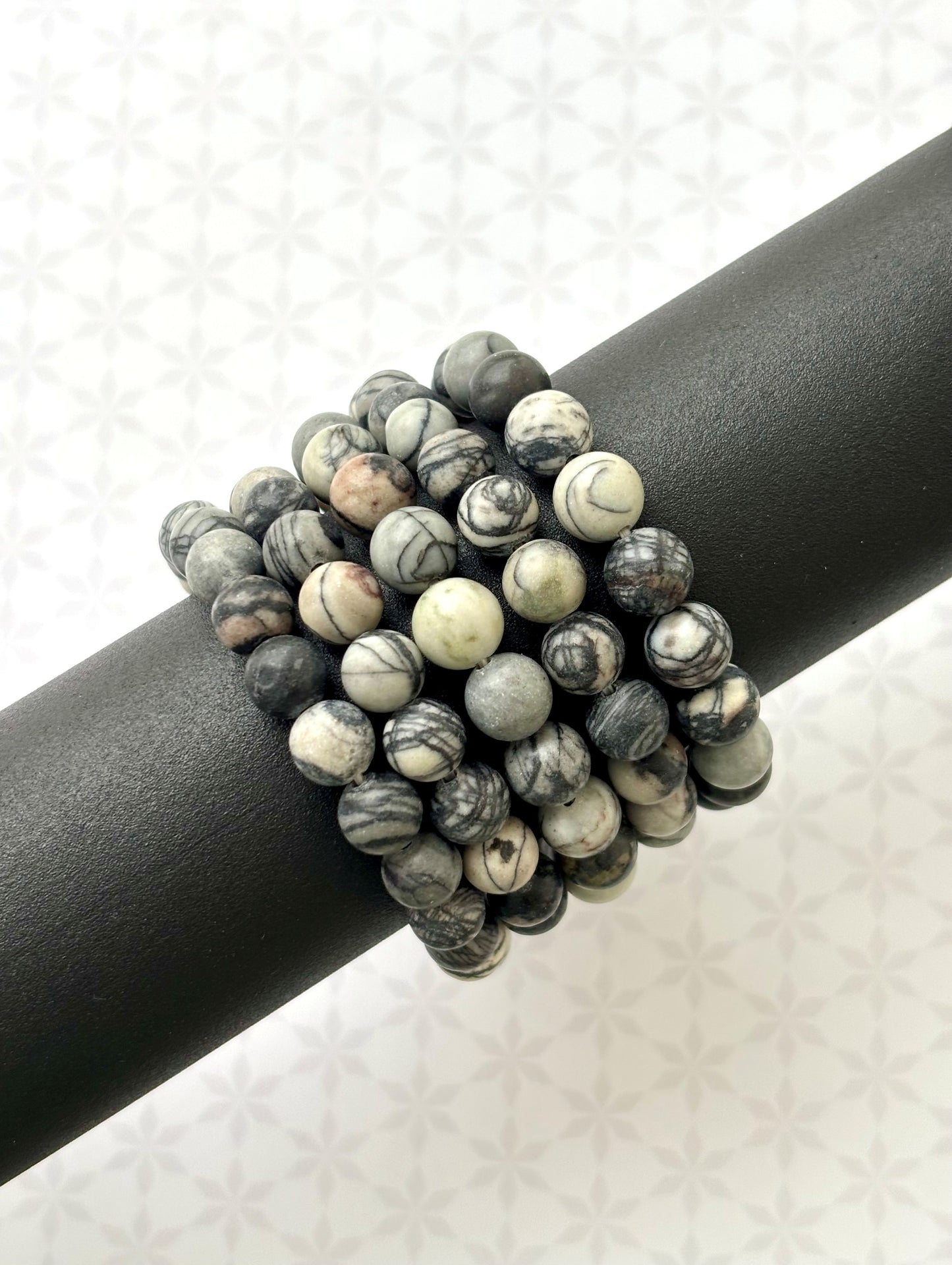 Matte Map Stone Jasper Bracelet