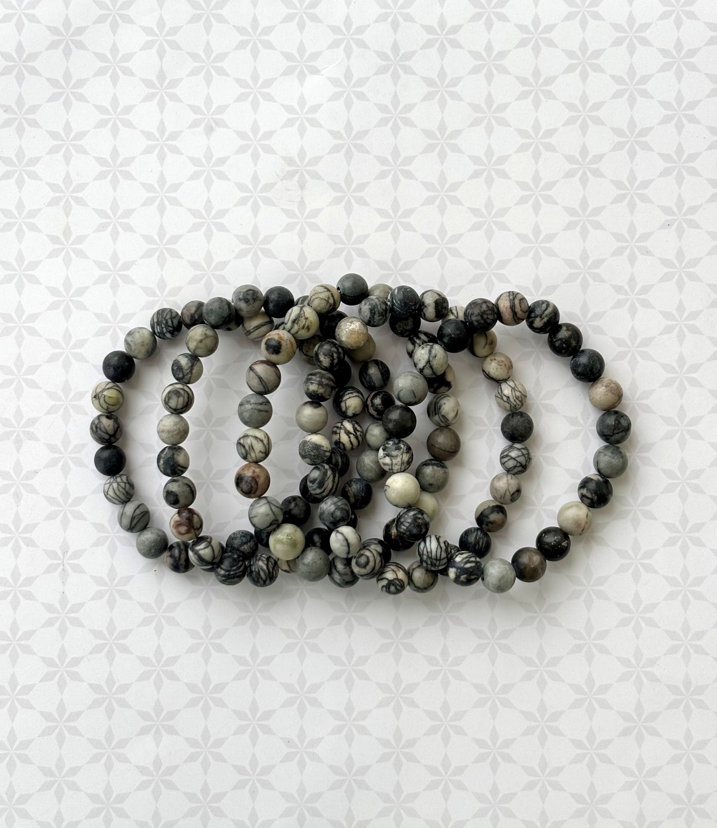 Matte Map Stone Jasper Bracelet
