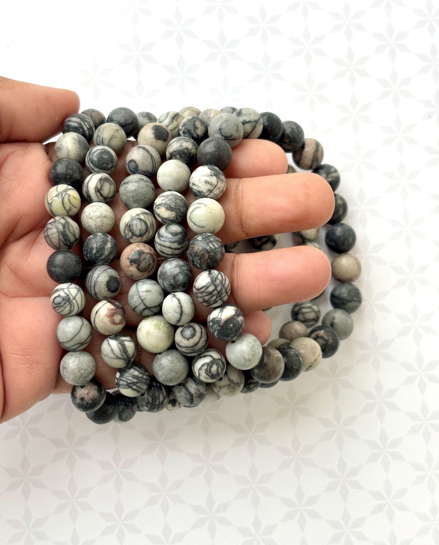 Matte Map Stone Jasper Bracelet