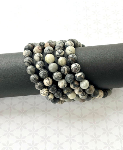 Matte Map Stone Jasper Bracelet