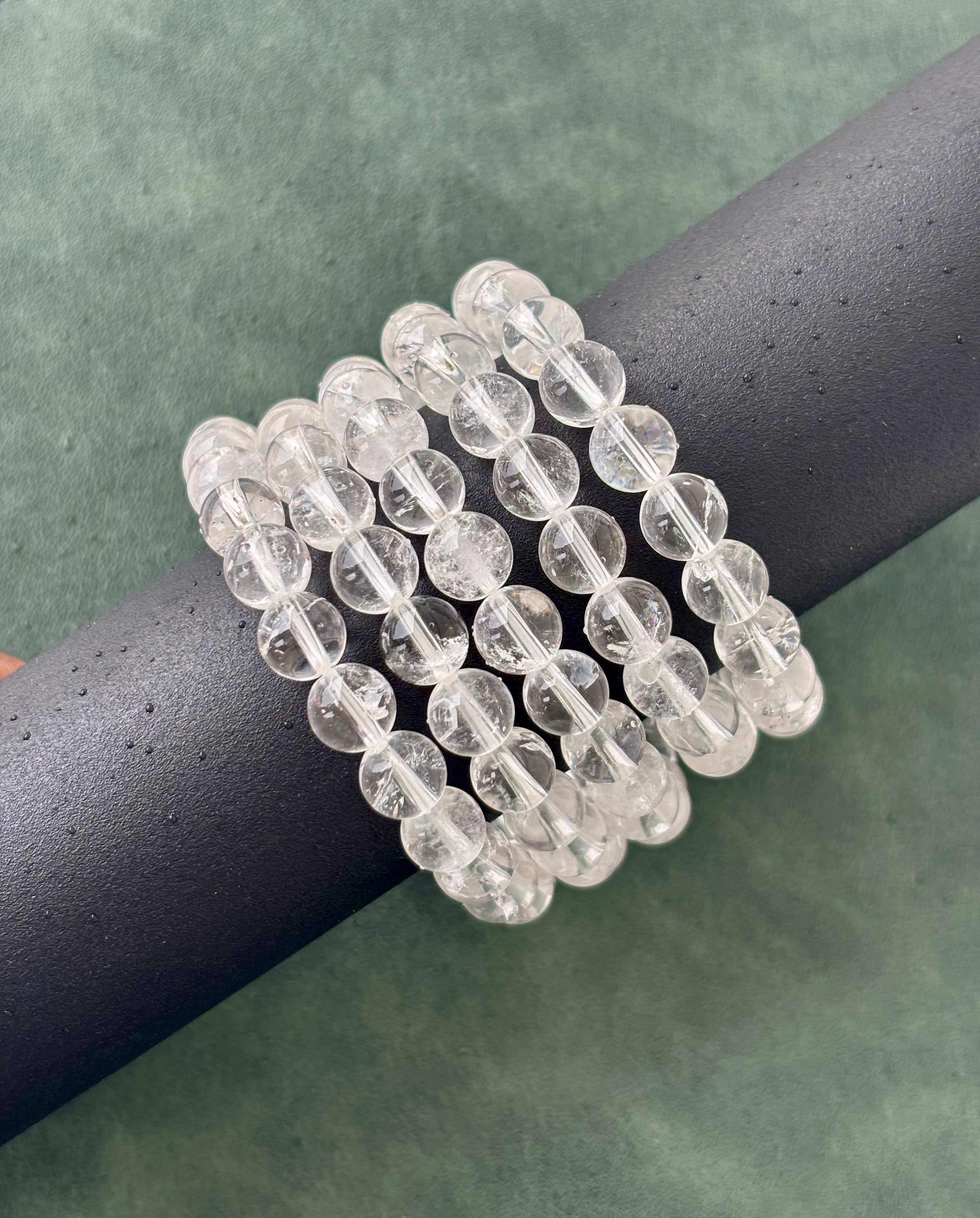 Clear Quartz Rock Crystal Bracelet