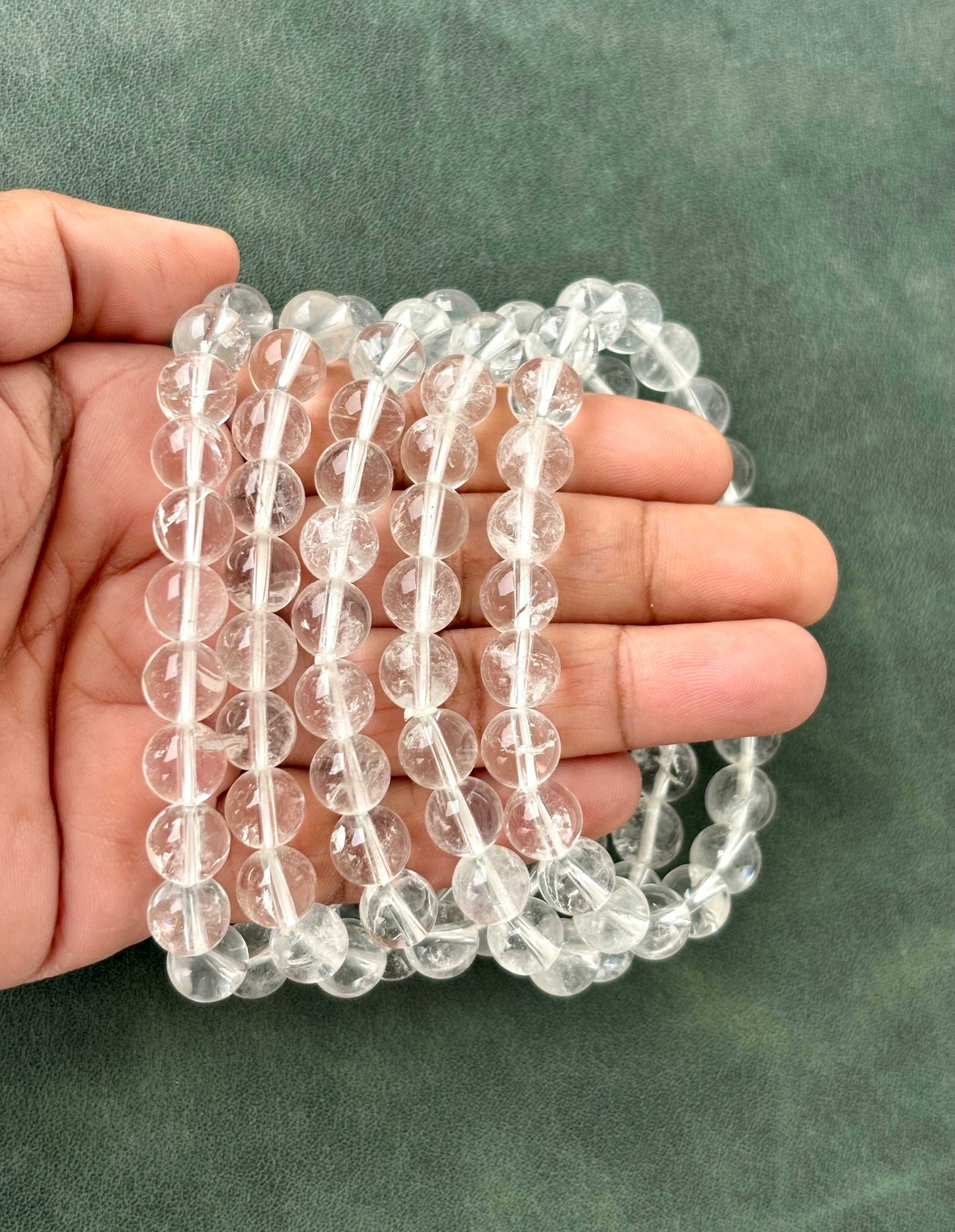 Clear Quartz Rock Crystal Bracelet