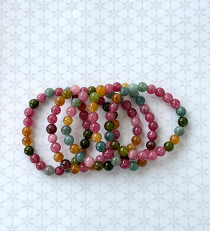 Multi-Color Tourmaline Gemstone Bracelet