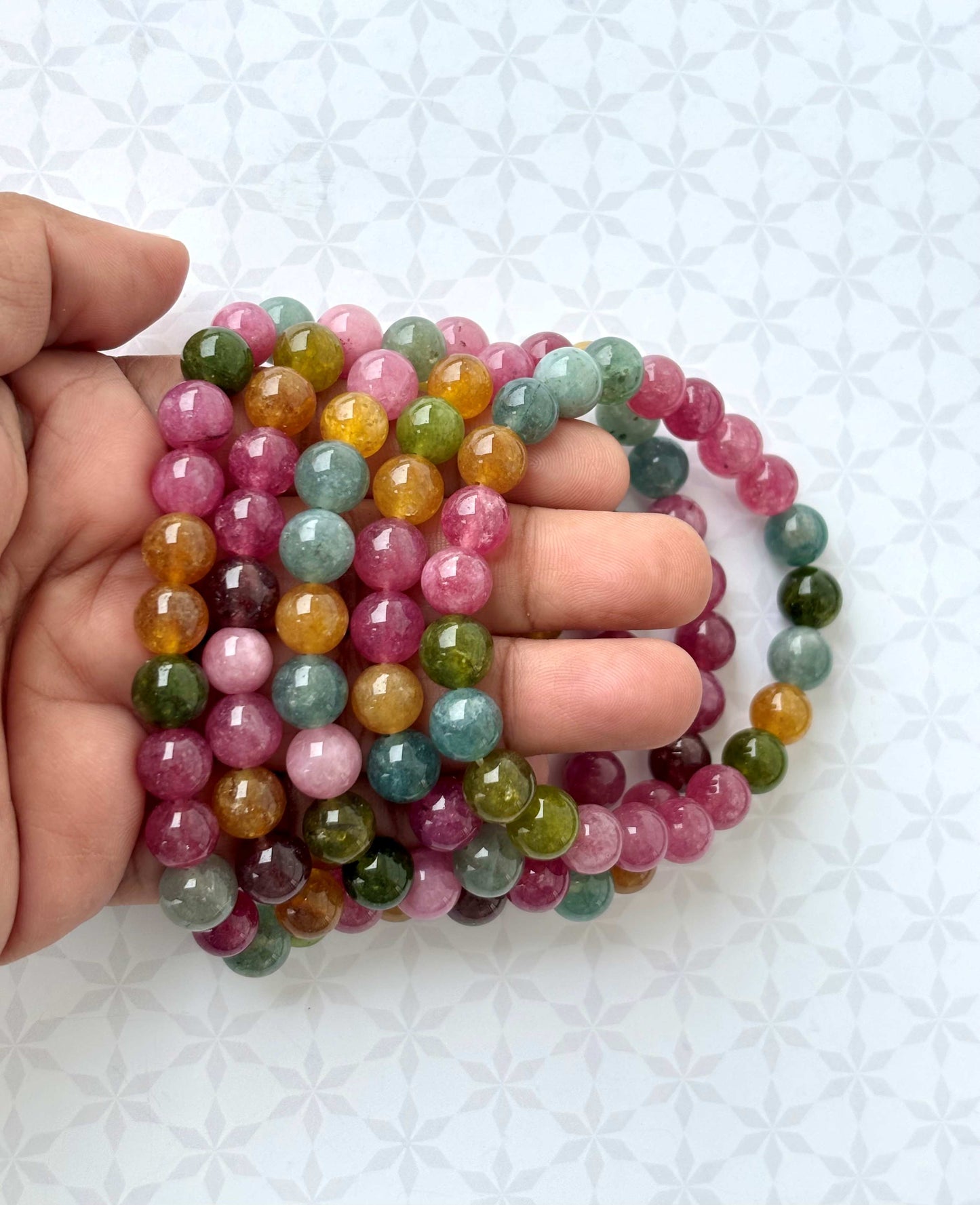 Multi-Color Tourmaline Gemstone Bracelet
