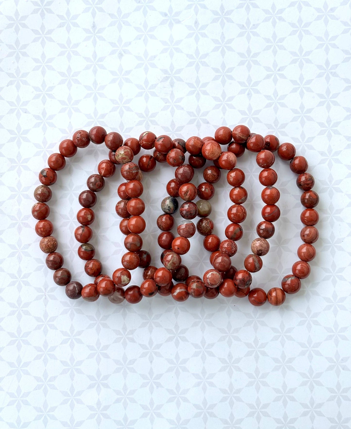 Natural Red Jasper Gemstone Bracelet