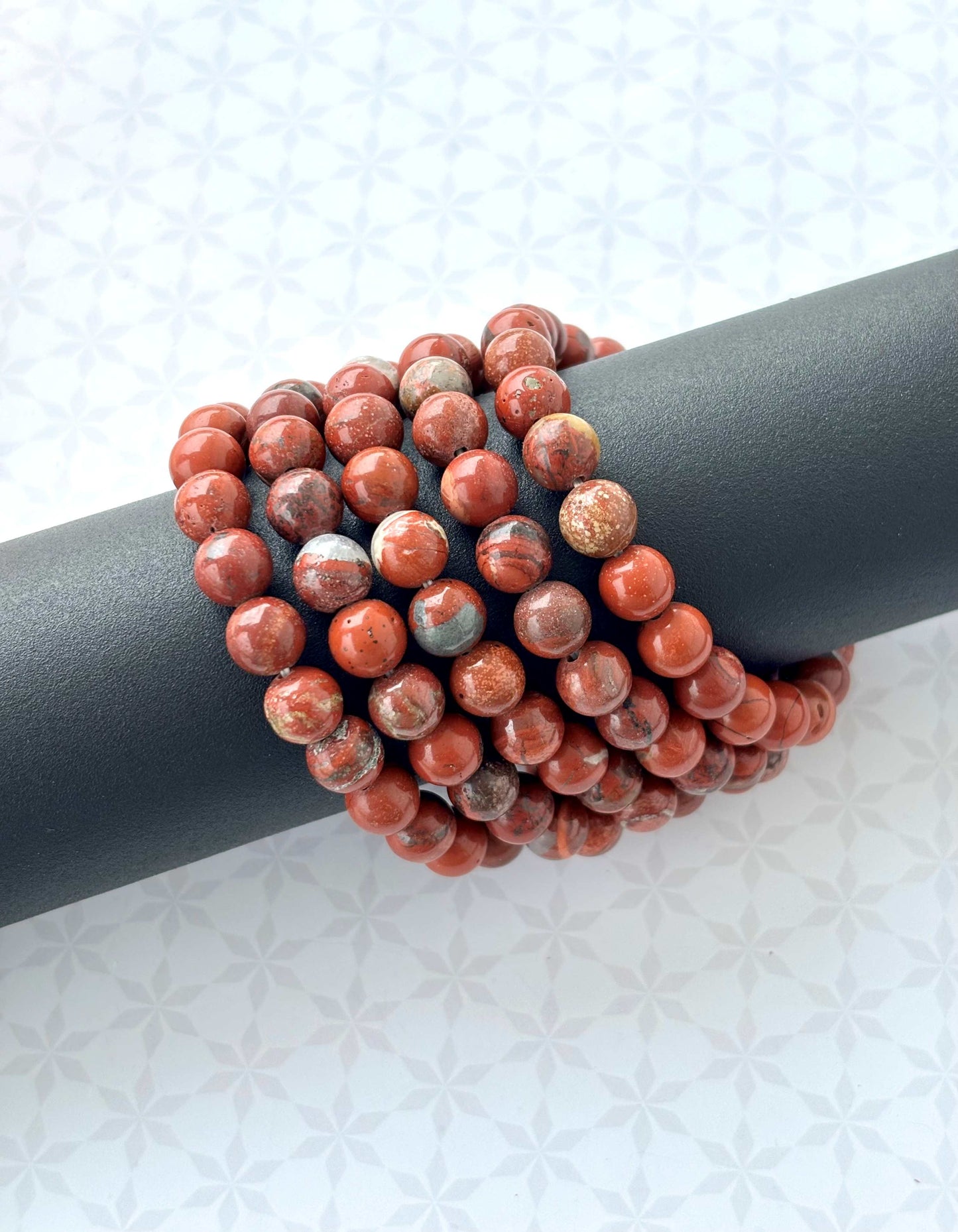 Natural Red Jasper Gemstone Bracelet