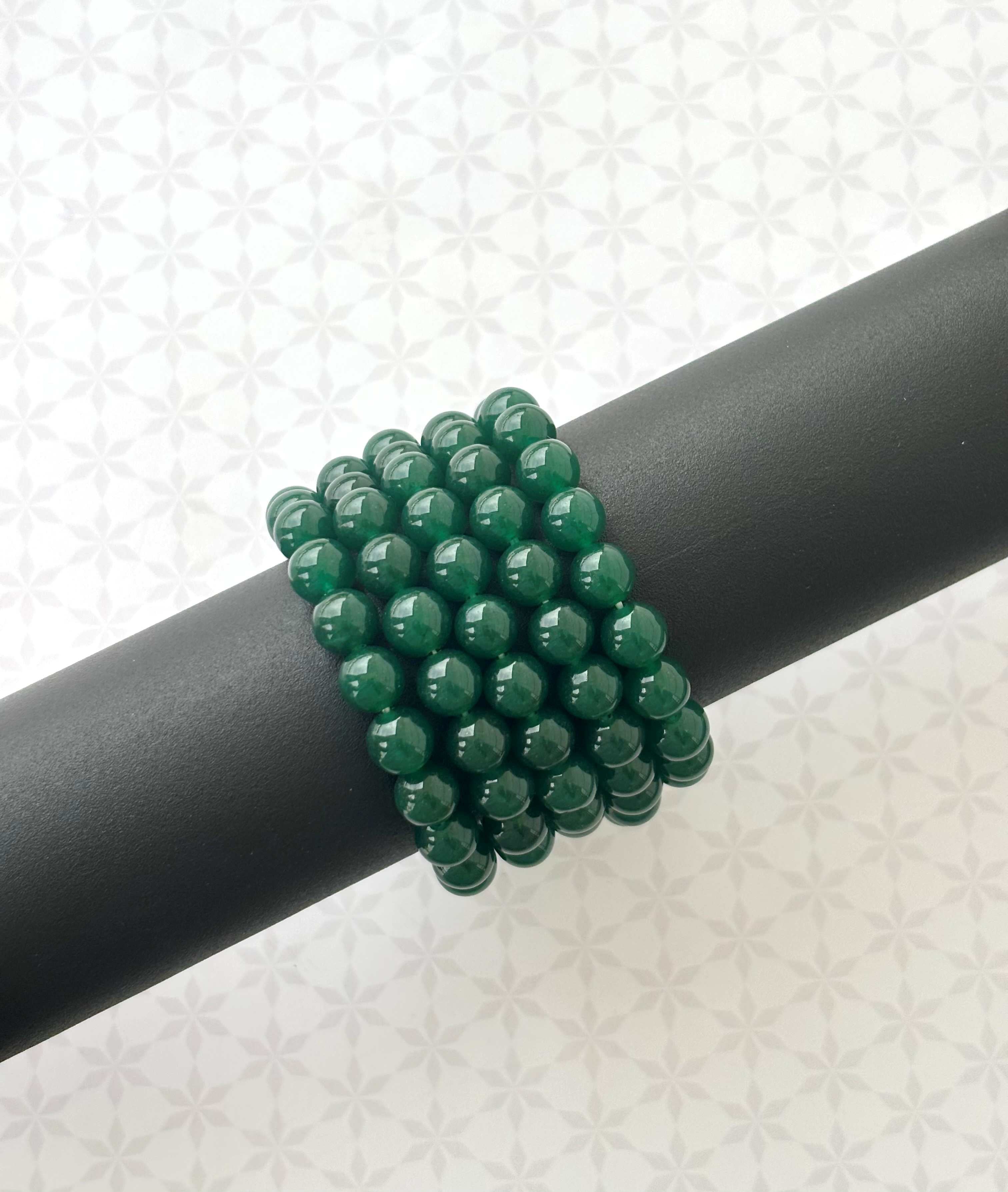 Dark Green Agate Gemstone Bracelet