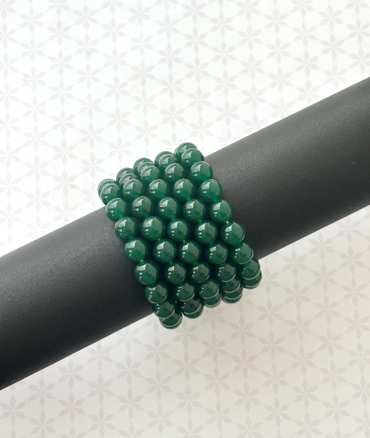 Dark Green Agate Gemstone Bracelet