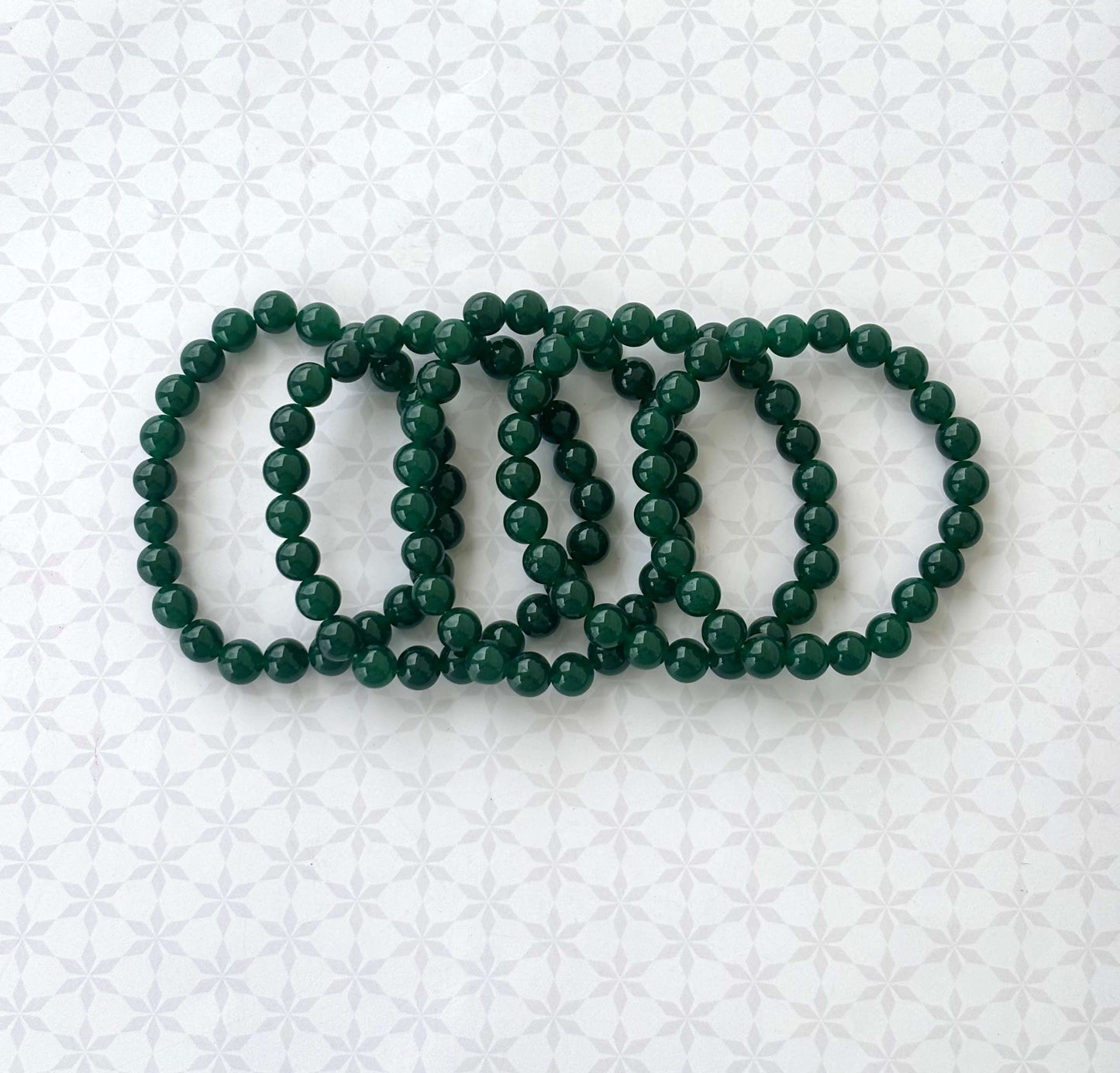 Dark Green Agate Gemstone Bracelet
