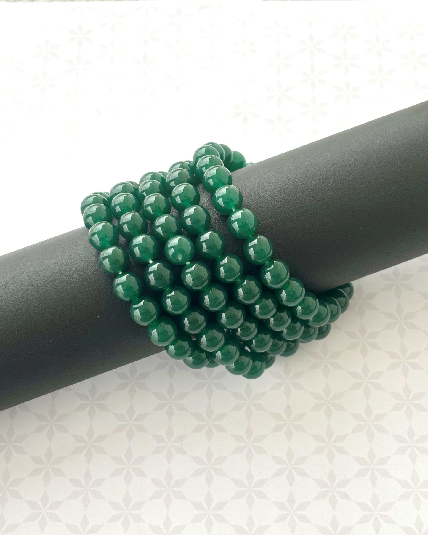 Dark Green Agate Gemstone Bracelet