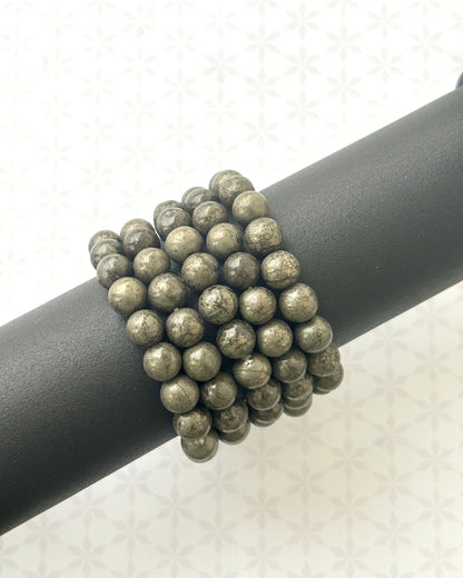 Natural Pyrite Gemstone Bracelet