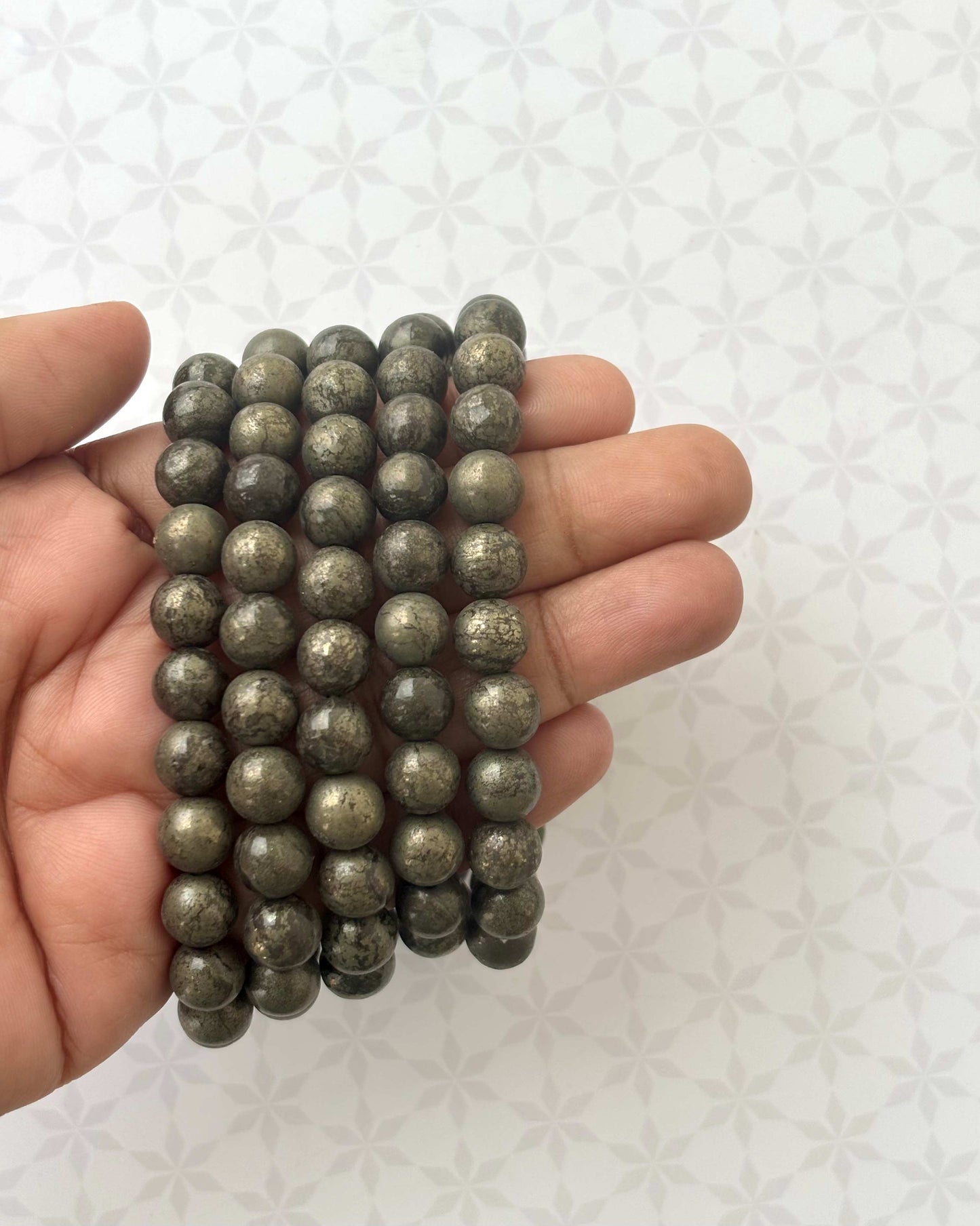 Natural Pyrite Gemstone Bracelet