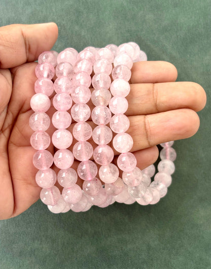 Natural Rose Quartz Gemstone Bracelet