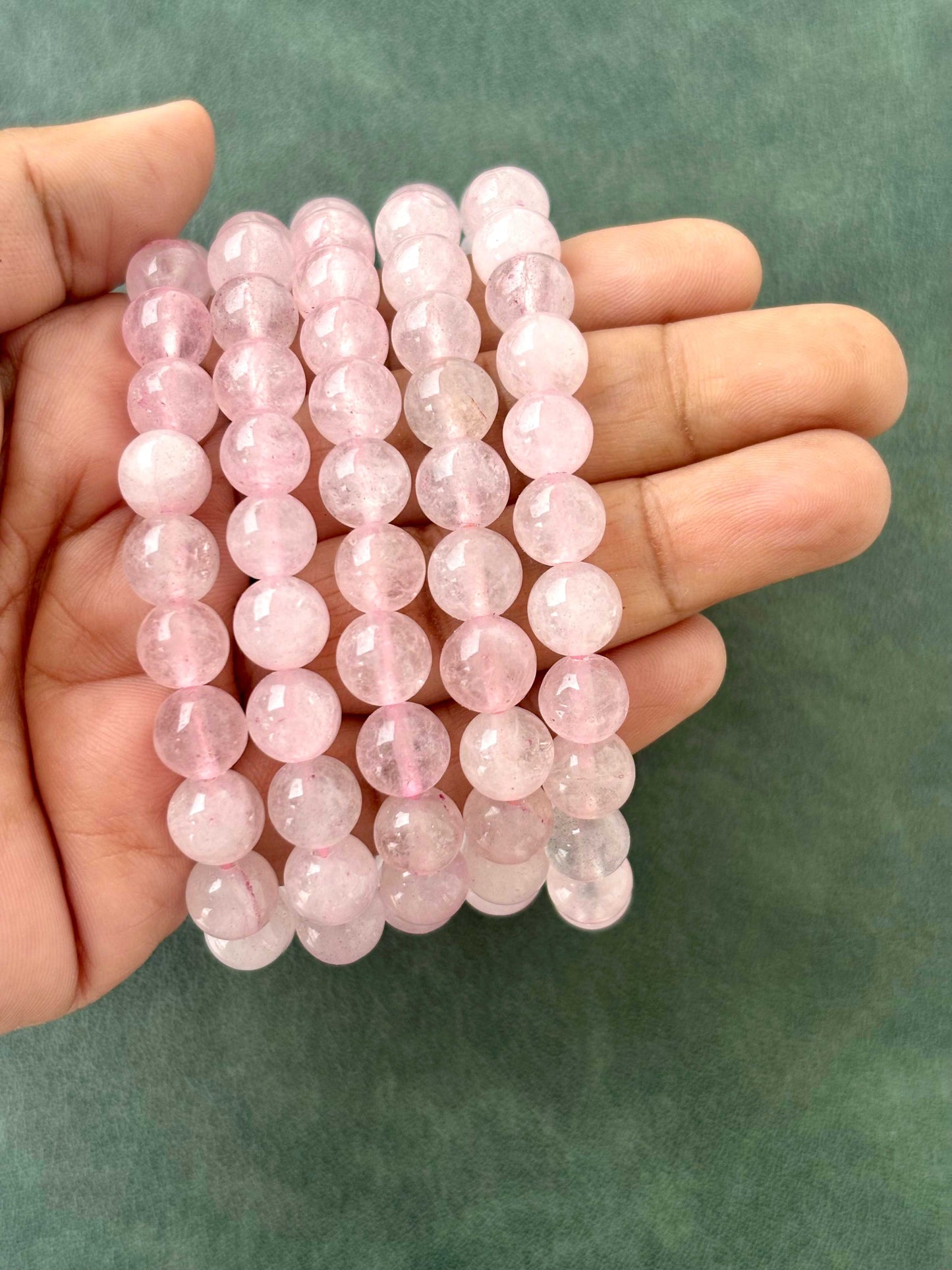 Natural Rose Quartz Gemstone Bracelet