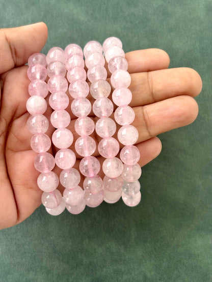 Natural Rose Quartz Gemstone Bracelet