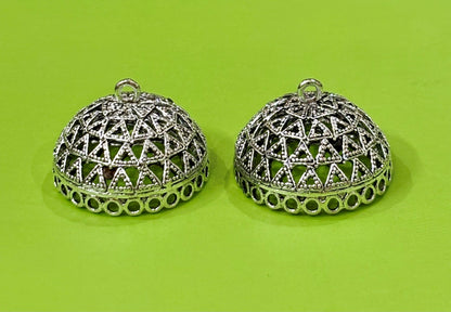 Silver Tone Jhumka Base