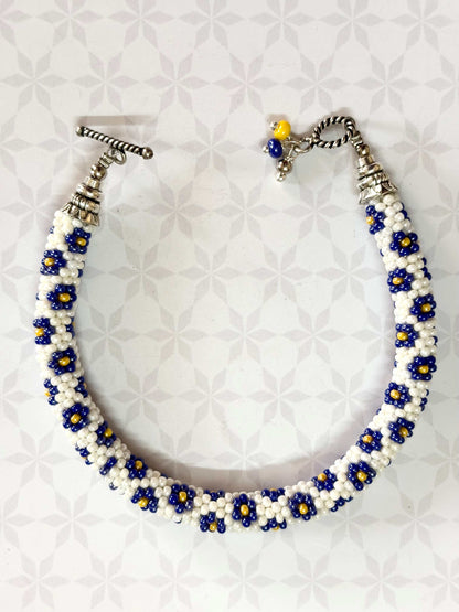 Floral Crochet Beaded Bracelet Design2