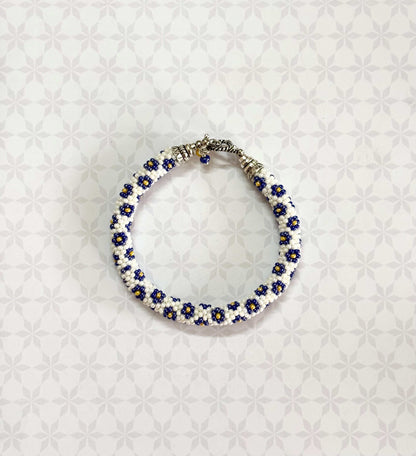 Floral Crochet Beaded Bracelet Design2