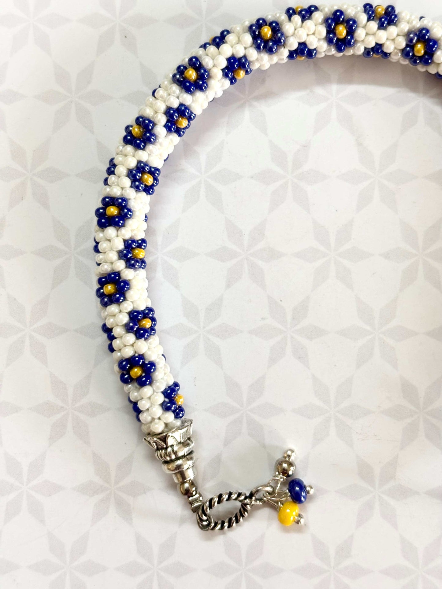 Floral Crochet Beaded Bracelet Design2