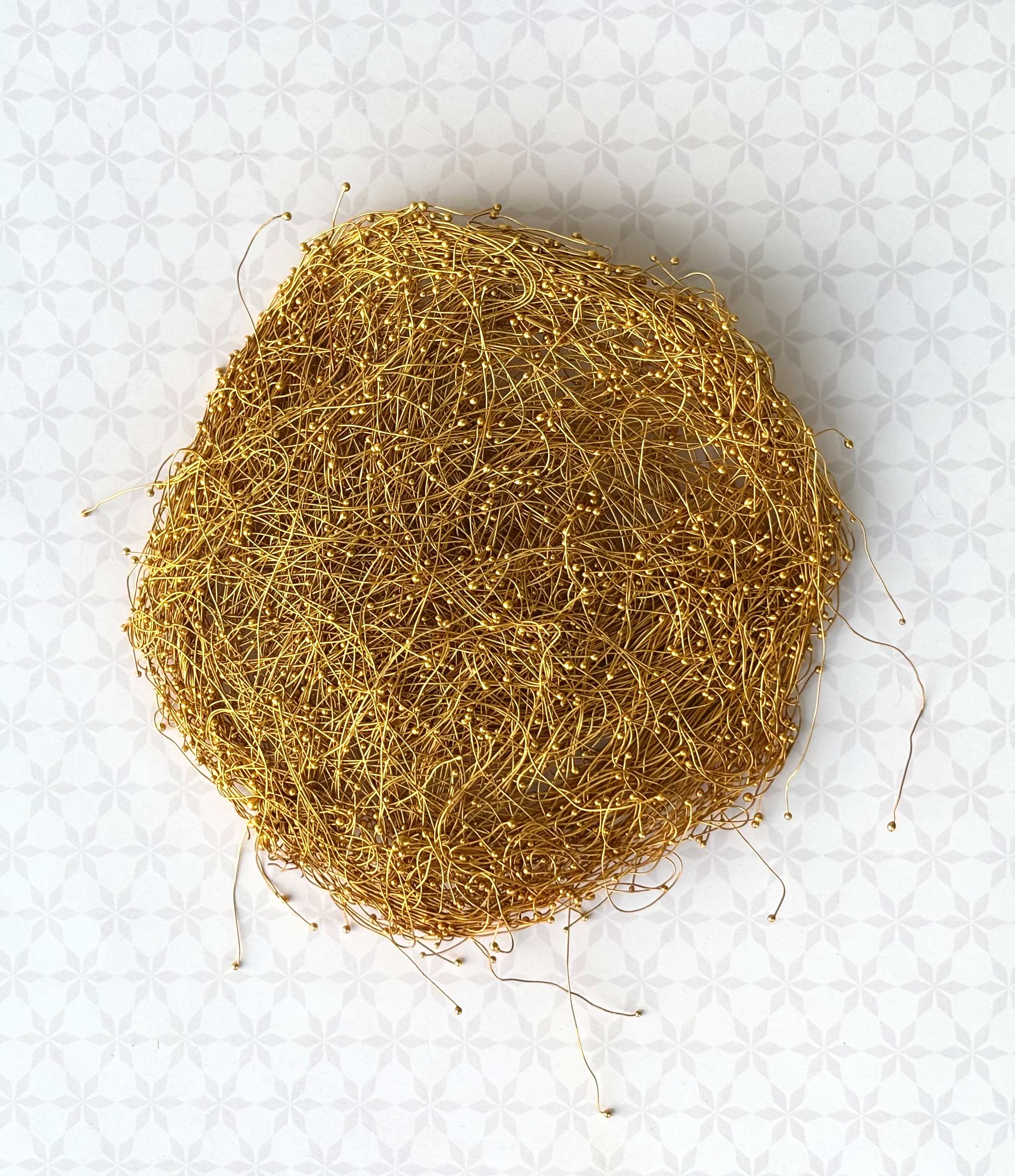 Gold Ball Head Pins for Jewelry Making thin 28 gauge