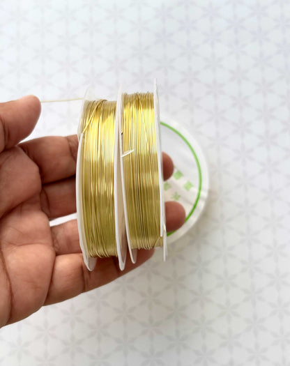Gold Beading and Jewelry Wire Spools 0.5MM