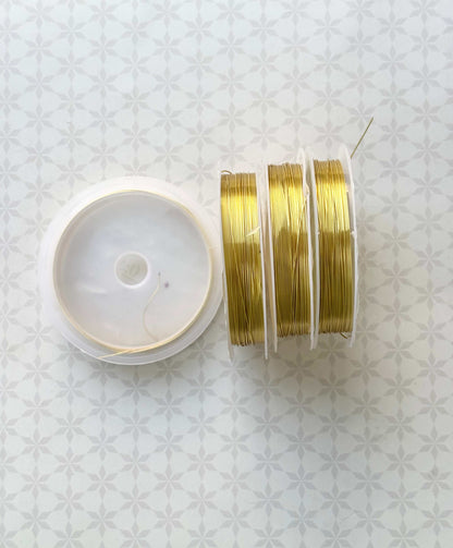 Gold Beading and Jewelry Wire Spools 0.5MM