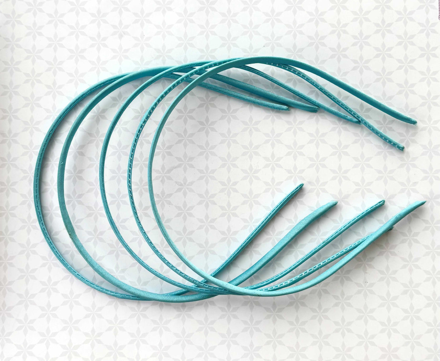 Sky Blue Satin Hairbands