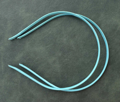 Sky Blue Satin Hairbands