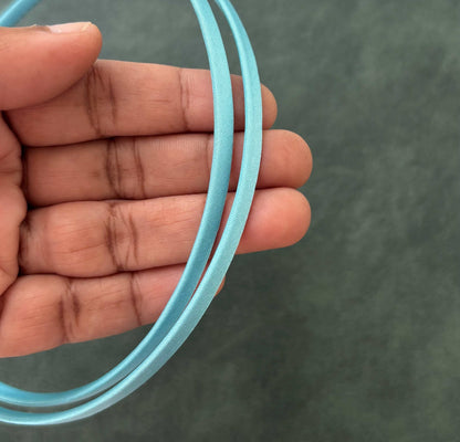 Sky Blue Satin Hairbands