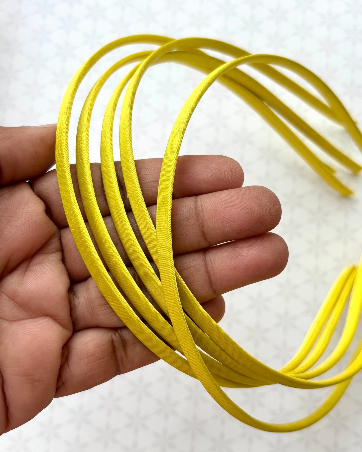 Yellow Satin Hairbands