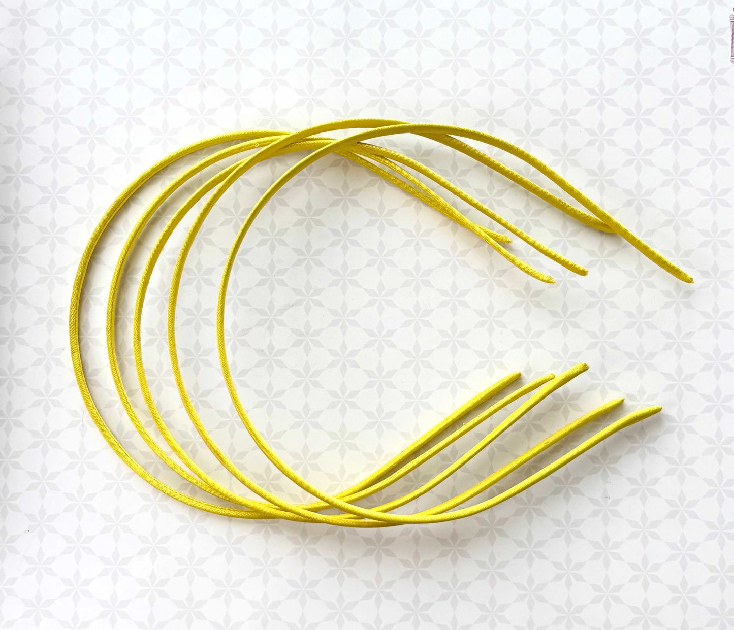 Yellow Satin Hairbands