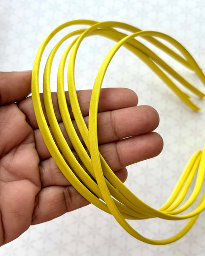 Yellow Satin Hairbands