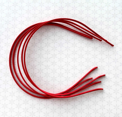 Red Satin Hairbands