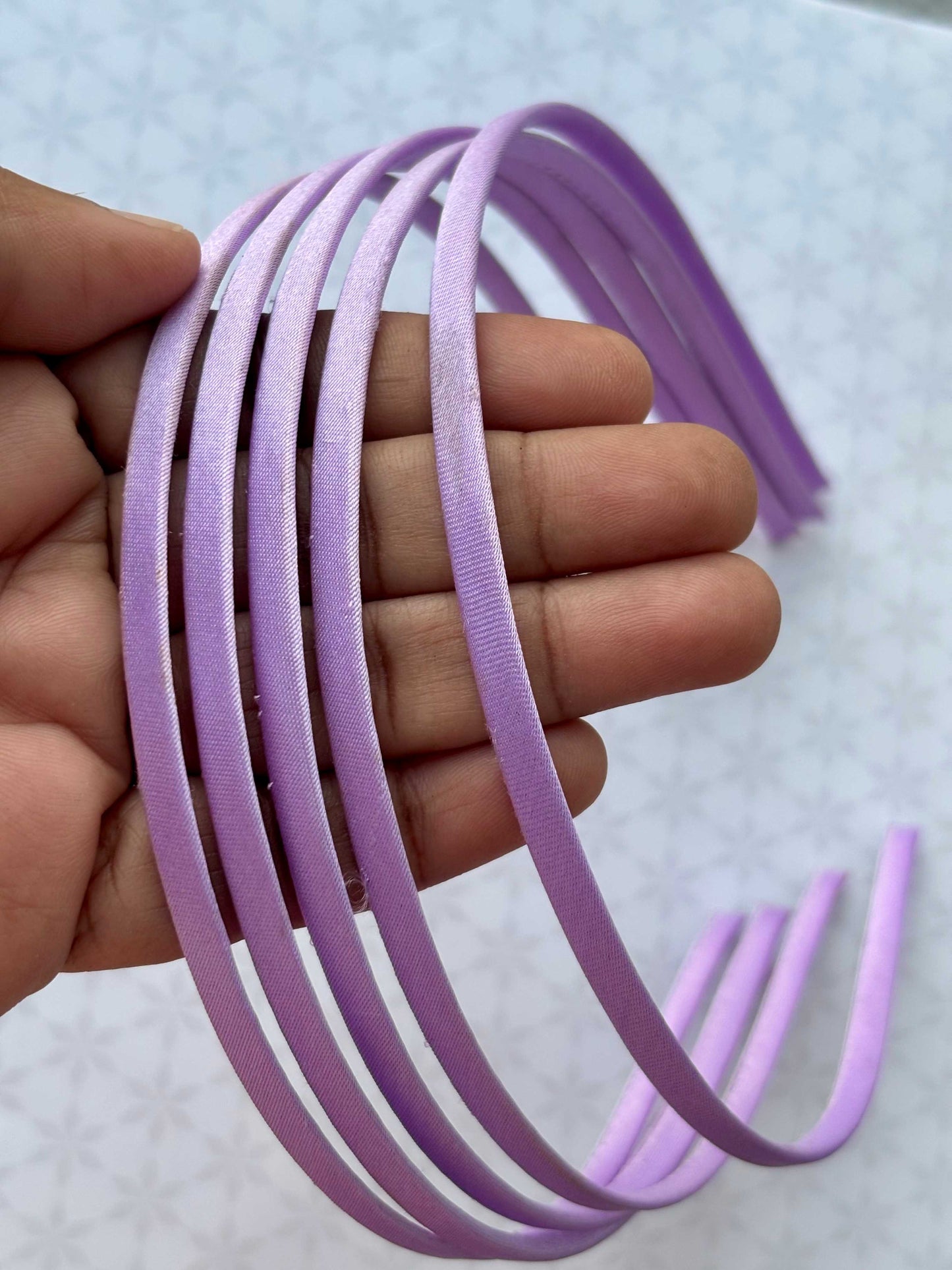 Lavender Satin Hairbands