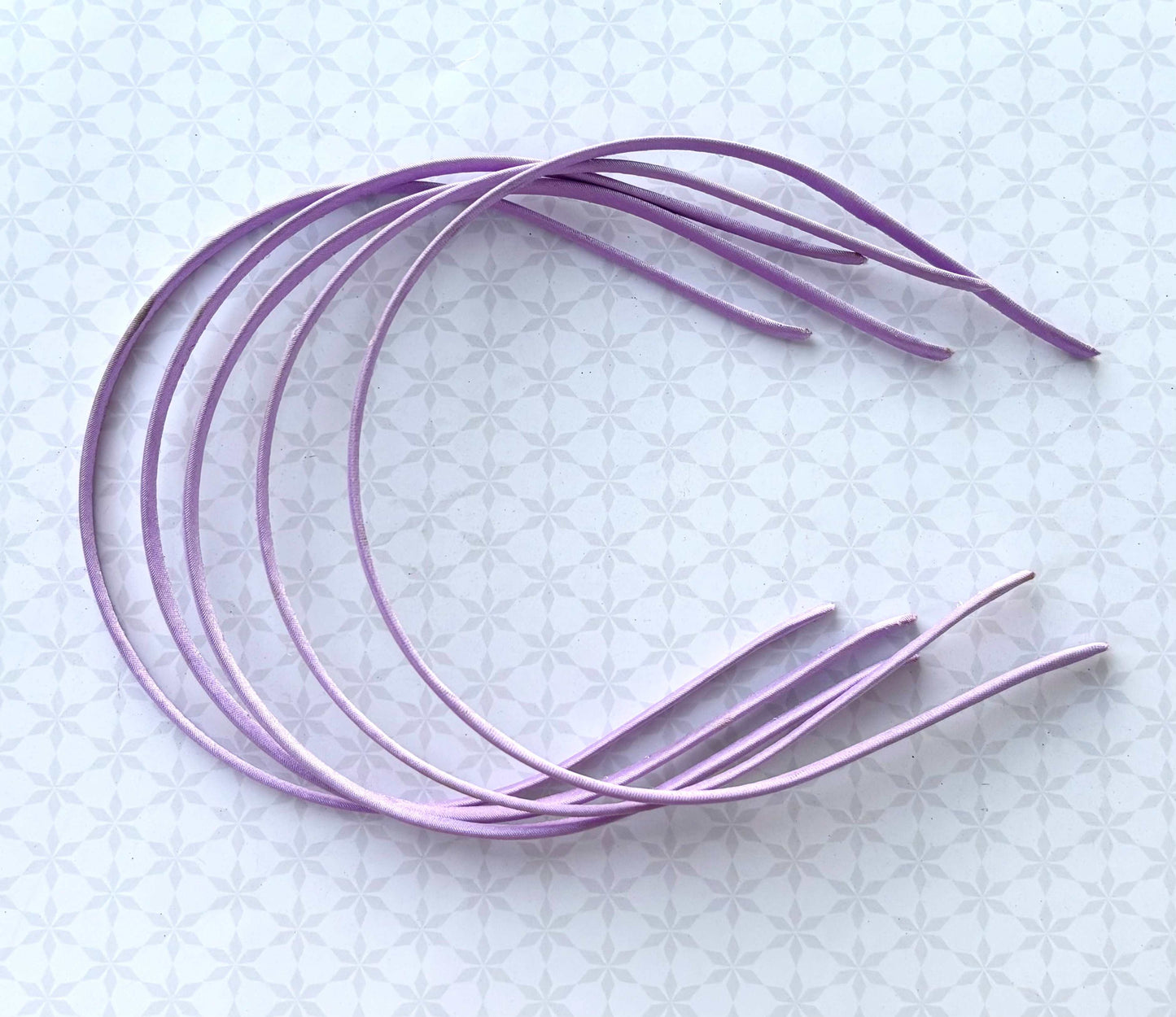 Lavender Satin Hairbands