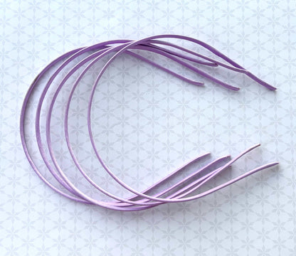 Lavender Satin Hairbands