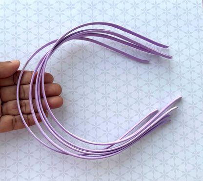 Lavender Satin Hairbands