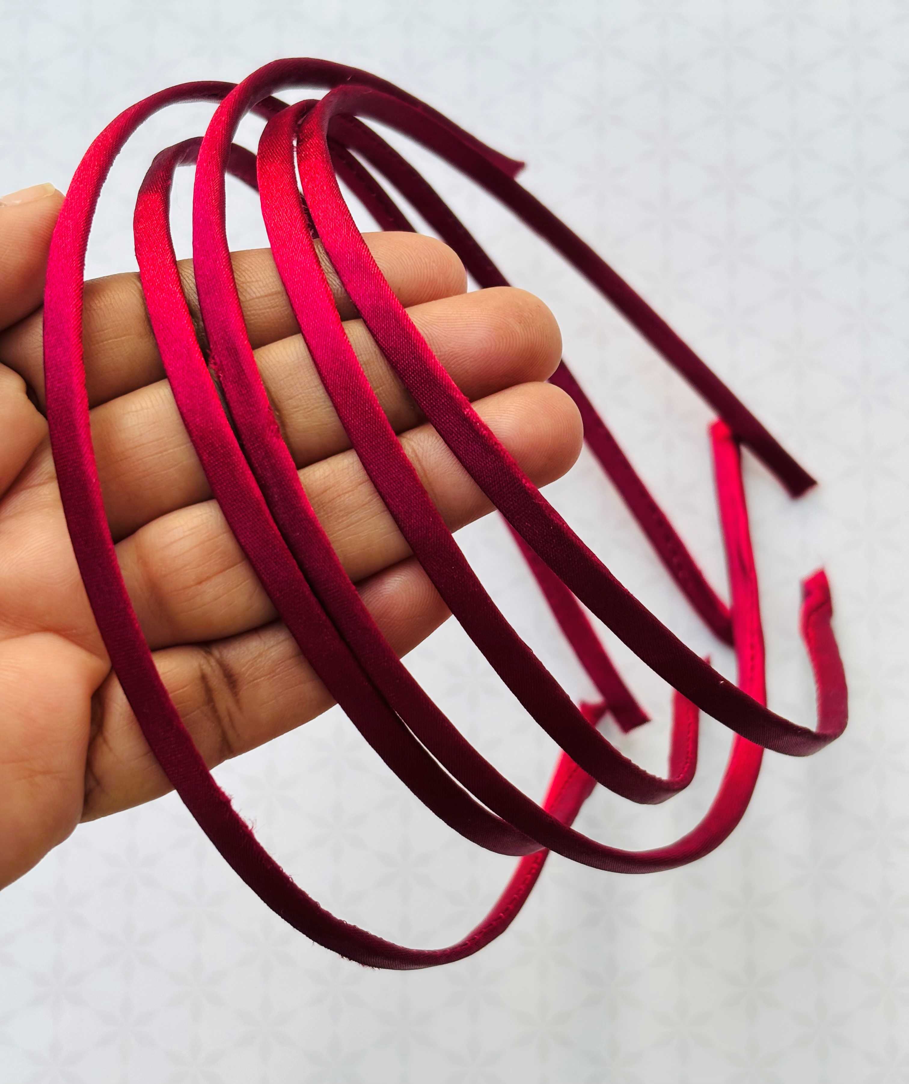 Rani Pink Satin Hairbands