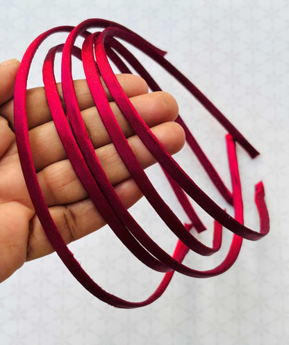 Rani Pink Satin Hairbands